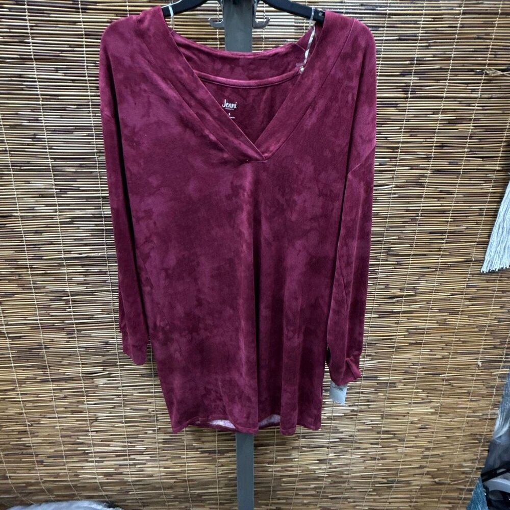 Jenni Women's Printed Long-Sleeve Sleep Shirt, Created for Macy's Size M‎